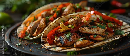 Serving up Grilled Chicken Fajitas. Concept Grilled Chicken, Fajitas, Recipe, Cooking, Mexican Cuisine