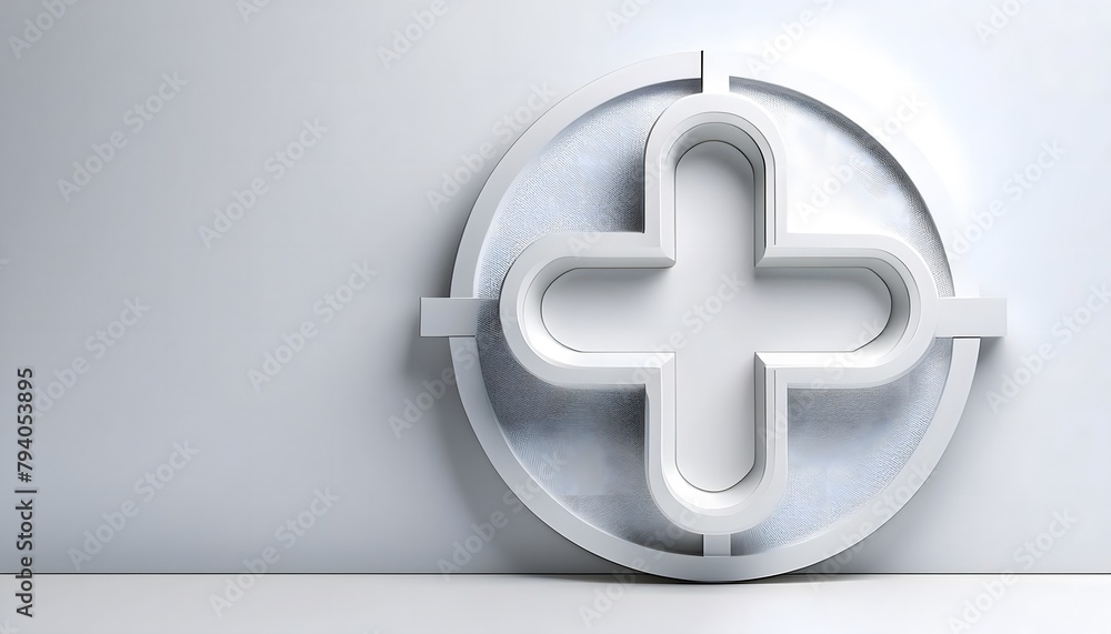 Obraz premium Pharmacy logo on minimalist background