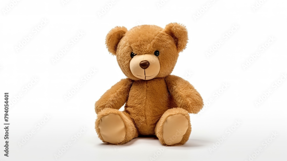 Fototapeta premium Toy bear for kids, isolated on a white background