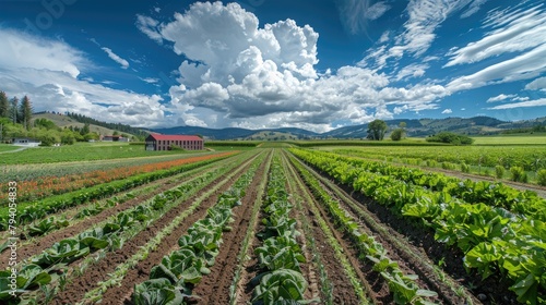 farm with sustainable agriculture practices for soil health