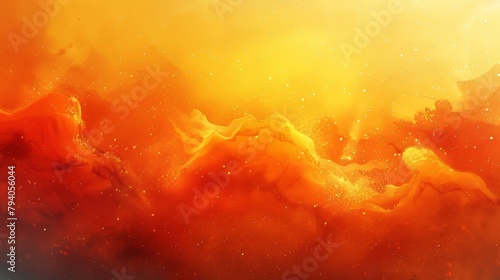 A hand painted abstract watercolor splashing background business card in yellow and orange with space for text or an image.