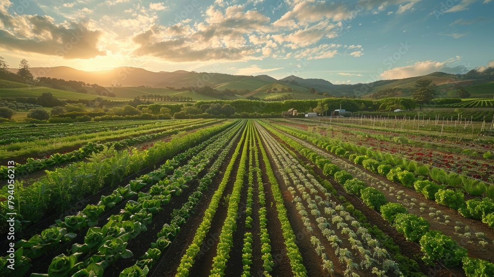 farm with sustainable agriculture practices for soil health