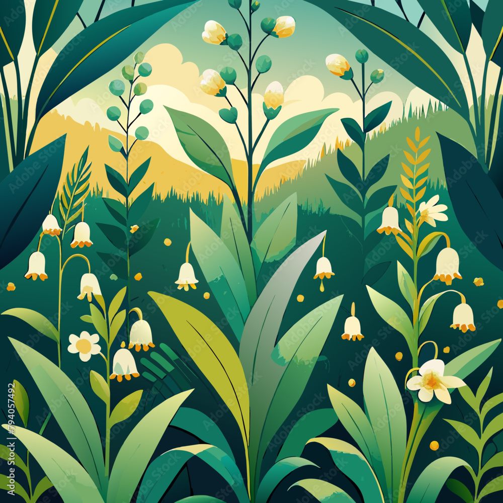 vector illustration of lily flower vector illustration of lily flower
