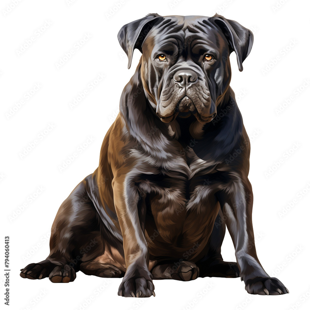 Obraz premium clipart cane corso sitting сreated with Generative Ai