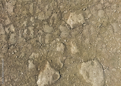 Full screen of hard, packed, dry soil and rocks