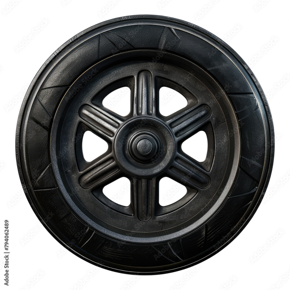 Obraz premium Caster wheel isolated on transparent background