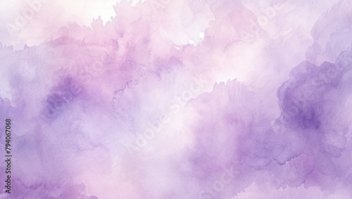 Watercolor purple background. Abstract background in purple tones watercolor texture for cards, cover, flyers, poster, banner or wallpaper. Pastel color watercolour banner.