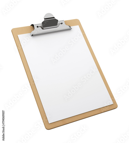 Clipboard Isolated on Transparent Background 