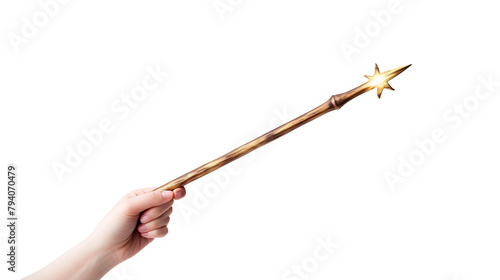 magic wand set apart against a crisp white background photo