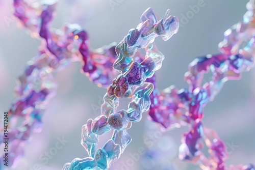 labeled medical illustration of edwards syndrome karyotype showing trisomy 18 3d rendering photo