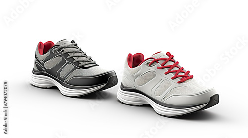 cozy athletic shoes isolated against a stark white background