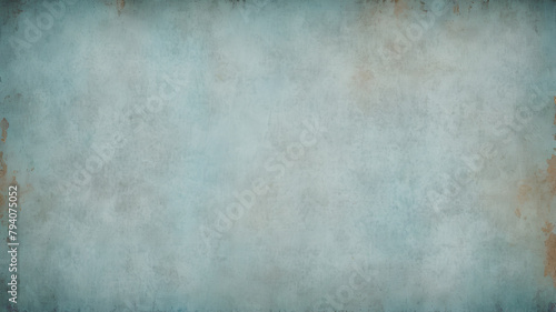 solid light blue background paper with vintage grunge background texture design, elegant grungy blue backdrop