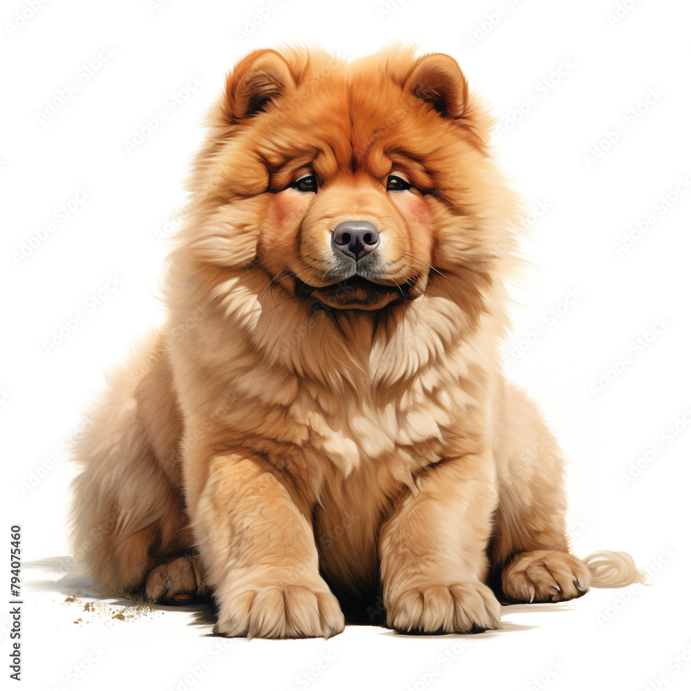 clipart chow chow sitting сreated with Generative Ai clipart chow chow sitting сreated with Generative Ai