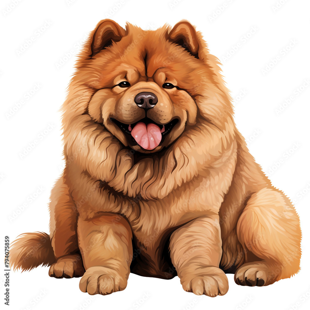 clipart chow chow sitting сreated with Generative Ai clipart chow chow sitting сreated with Generative Ai