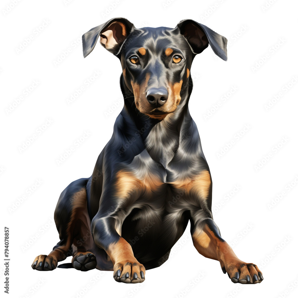clipart dobermann pinscher sitting сreated with Generative Ai clipart dobermann pinscher sitting сreated with Generative Ai