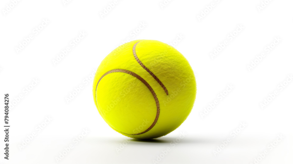 Isolated tennis ball on a white background