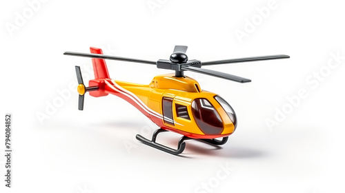 isolated toy helicopter on a white background