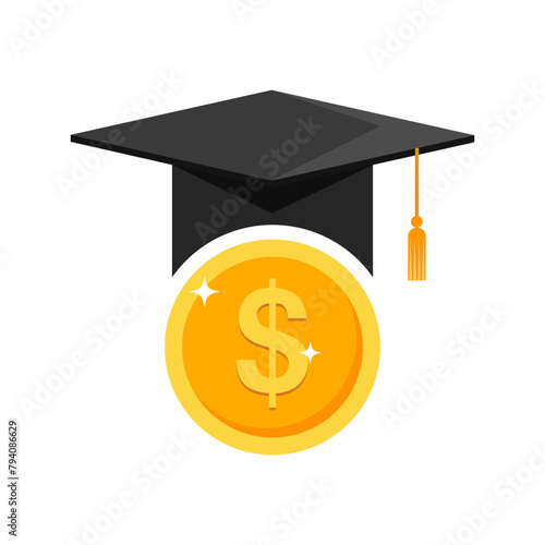 Investment in education concept flat vector design