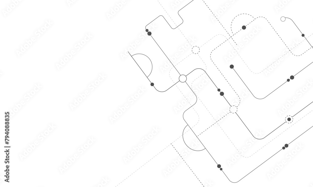 Vector design Network technology and Connection concept. Simple technology graphic background.