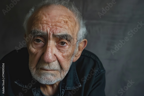 Portrait of emotion, Elderly man with expressive eyes, Telling stories without words, Deep connection
