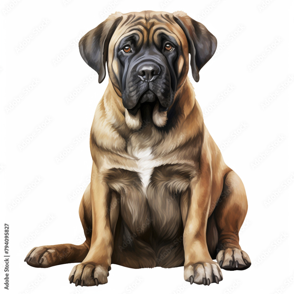 clipart english mastiff sitting сreated with Generative Ai clipart english mastiff sitting сreated with Generative Ai