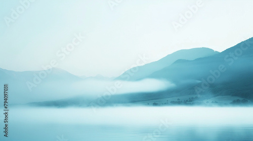 fog over the mountains photo