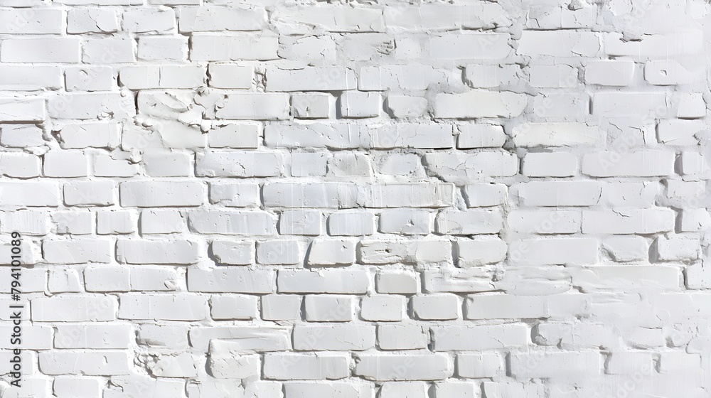 Obraz premium white brick wall architecture interior design