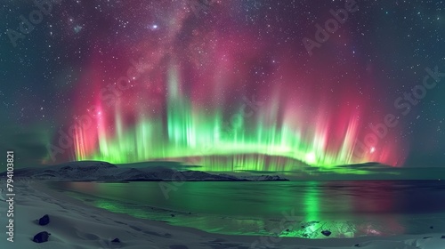 Aurora: A stunning photo capturing the ethereal beauty of the aurora australis in the southern hemisphere photo