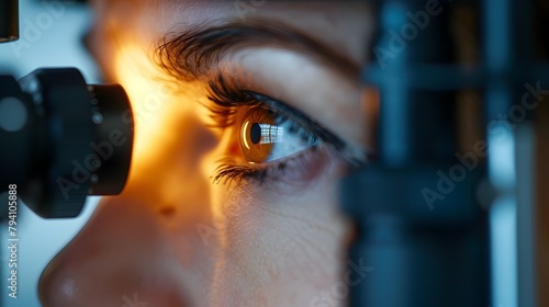 Modern Eye Care Examination: Precise Diagnosis with a Slit Lamp photo