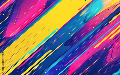 Abstract Background with Vibrant Colors and Dynamic Shapes