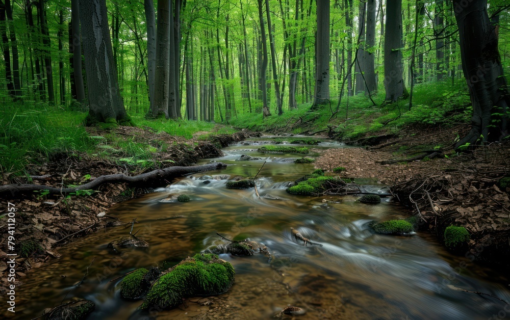 Obraz premium Serene Forest Stream