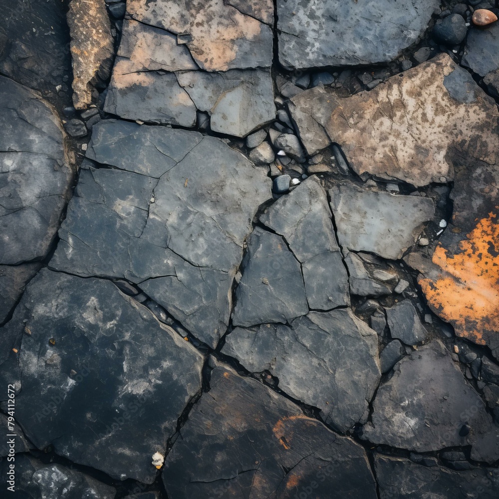 Obraz premium b'Dark cracked stone texture background'