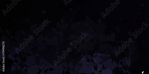 Dark gray vector backdrop with chaotic shapes. photo