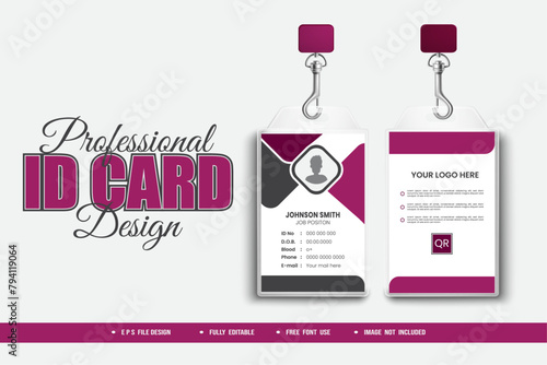 I will design id cards lanyards and identity cards