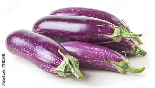 Wallpaper Mural Aubergines peau violette rayée isolées sur un fond blanc Torontodigital.ca