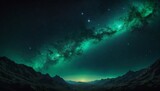 Astral Enchantment, Vast Cosmos Alive with Stars and Shades of Luminous Jade Green.