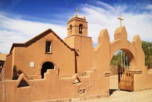 Church of San Pedro de Atacama, the Second Oldest Church in Chile, El Loa Province, Chile, Atacama Desert, South America photo