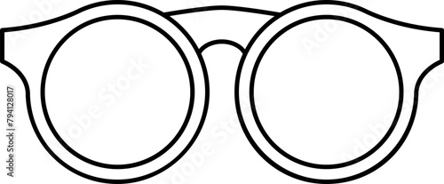 glasses outline vector.