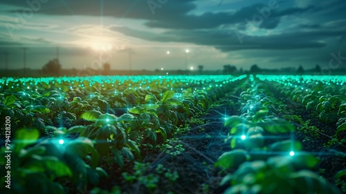 Green Smart Farming and LED light IoT Sensors