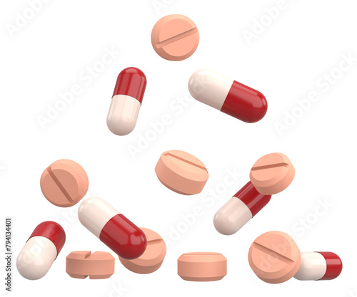 Medicine. 3D drug. 3D illustration.