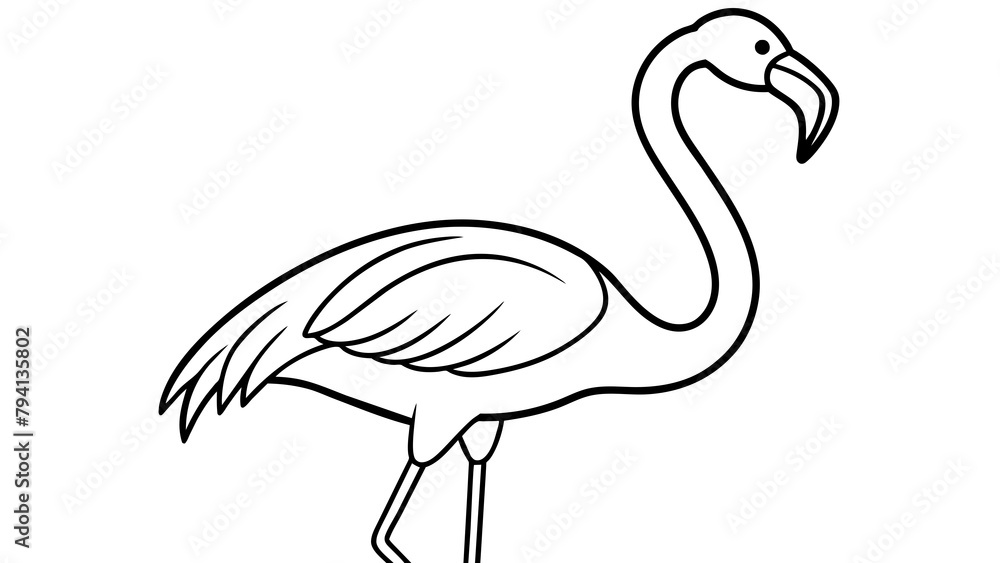 Fototapeta premium illustration of flamingo