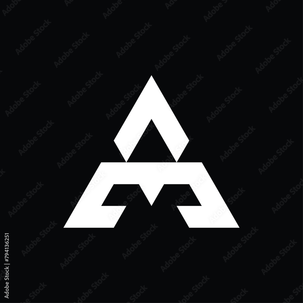 triangular logo monogram forming the letters triangular logo monogram forming the letters
