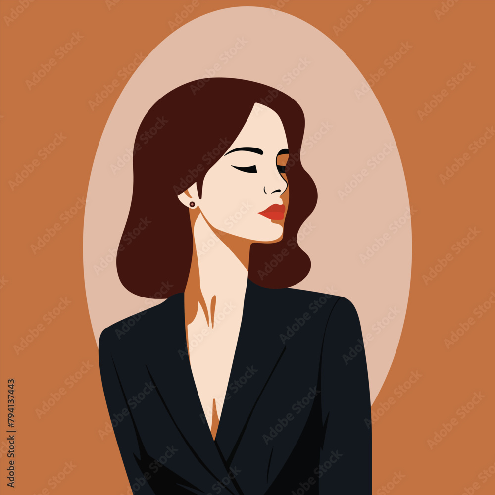 portrait of busines woman in suit portrait of busines woman in suit