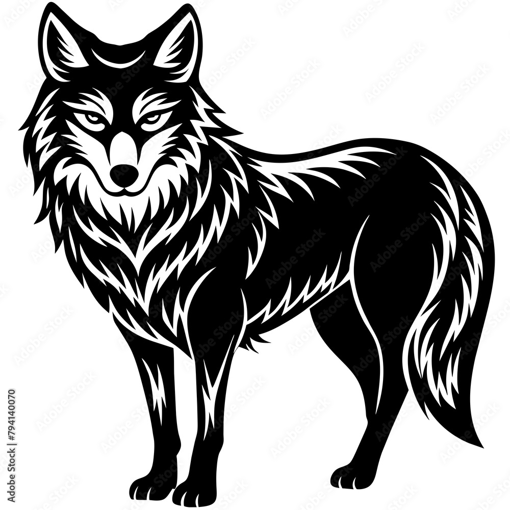 wolf vinyl vector illustration