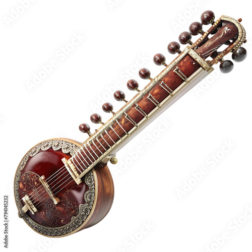 a hauntingly beautiful melody played on a sitar transparent background