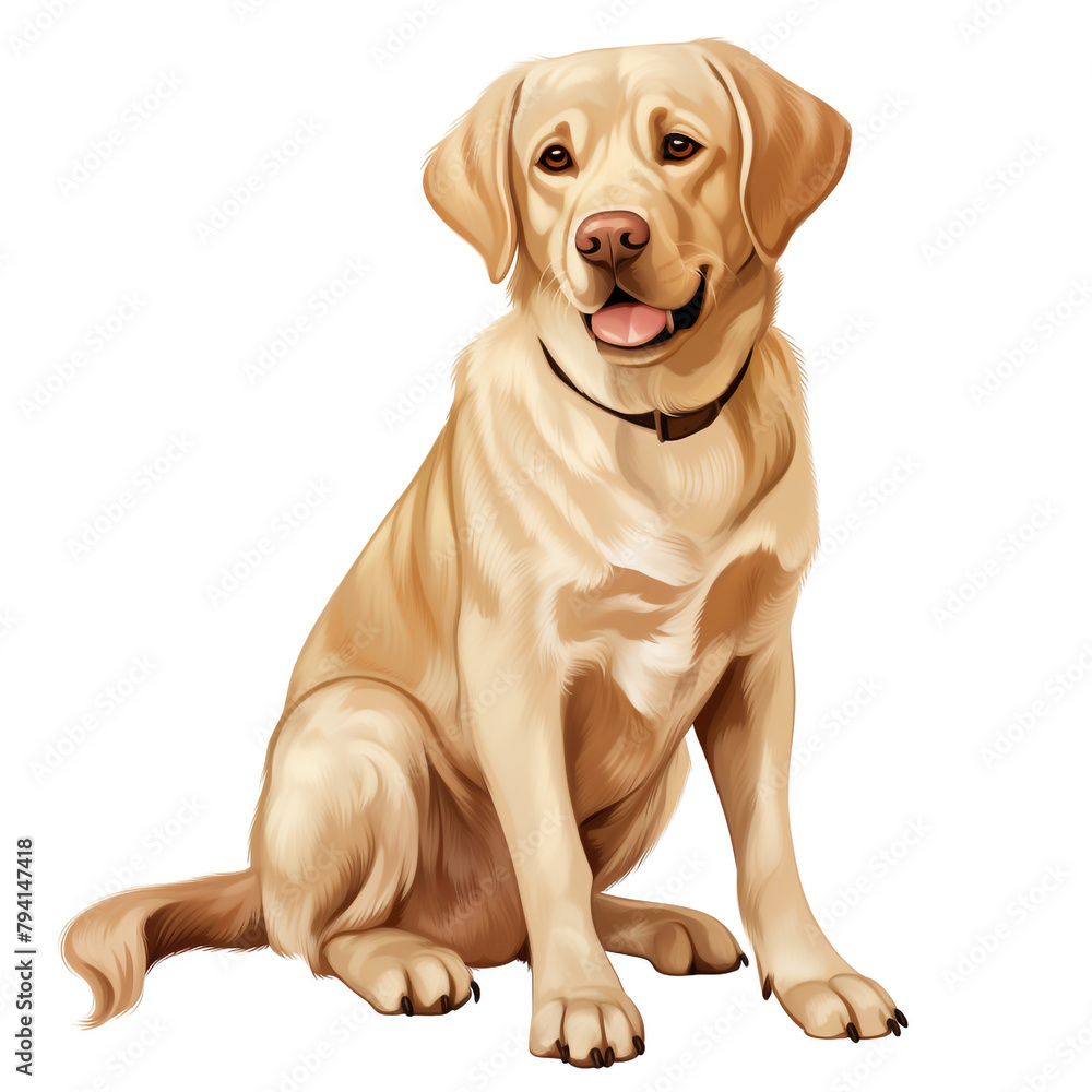 clipart labrador retriever sitting сreated with Generative Ai clipart labrador retriever sitting сreated with Generative Ai