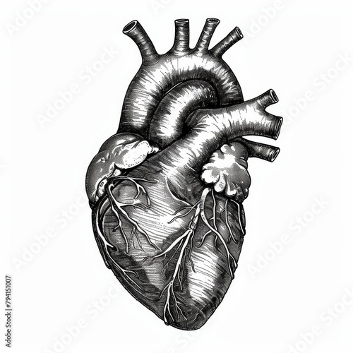 a drawing of a heart