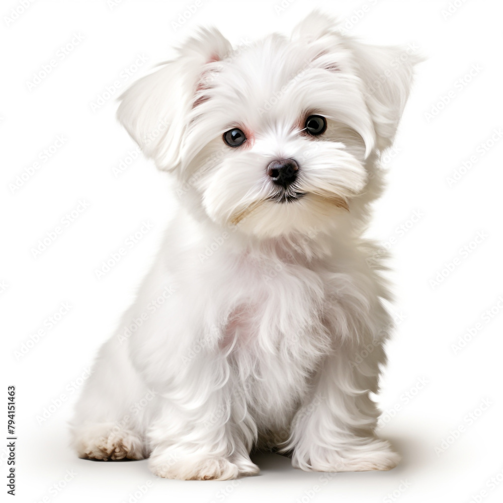 clipart maltese sitting сreated with Generative Ai clipart maltese sitting сreated with Generative Ai