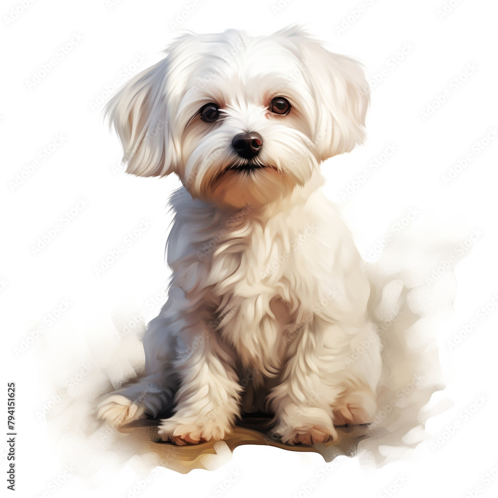 clipart maltese sitting сreated with Generative Ai clipart maltese sitting сreated with Generative Ai