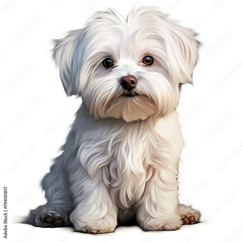 clipart maltese sitting сreated with Generative Ai clipart maltese sitting сreated with Generative Ai